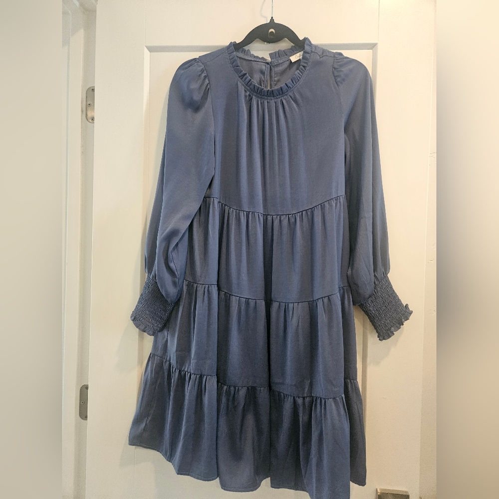Elegant Blue Midi Dress